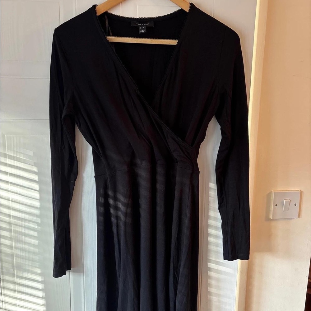 Elegant Black Wrap Dress